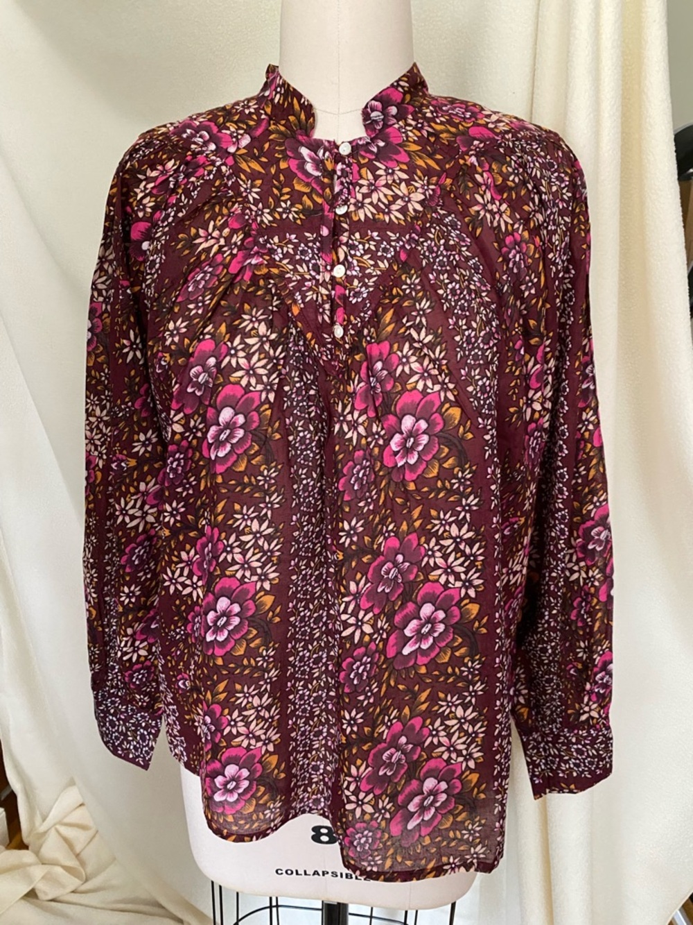 Anthropologie floral cotton Avrile Blouse size M new with tag - Picture 7 of 8
